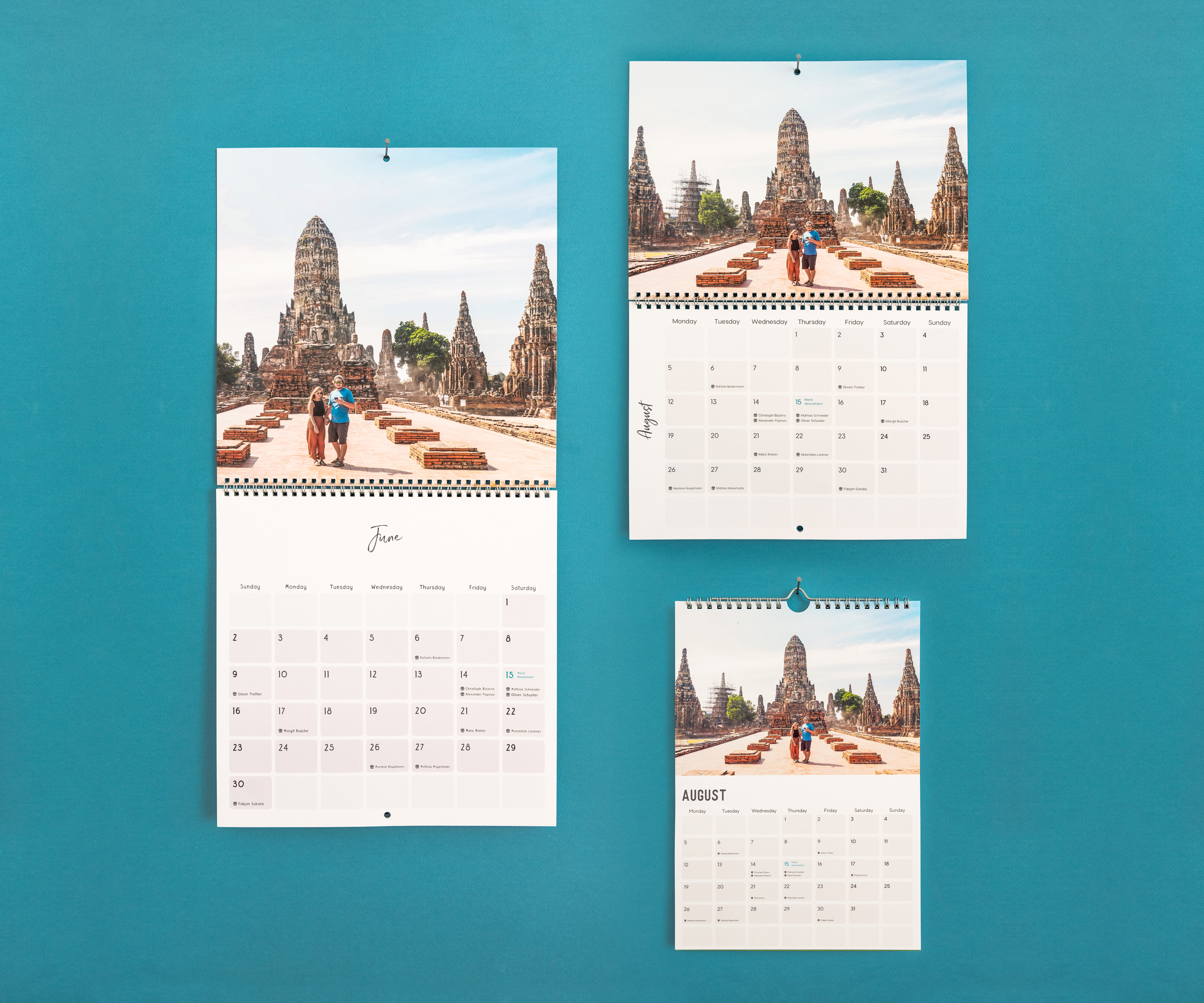 Calendrier Journi — page ouverte